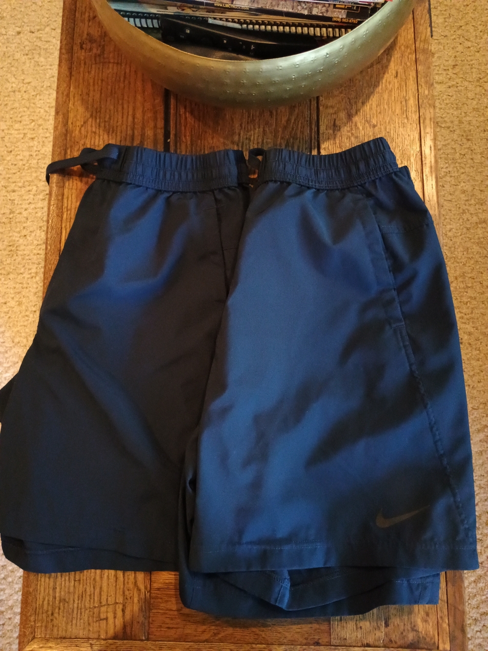 2 Pair Of Nike Athletic Shorts in Navy Blue